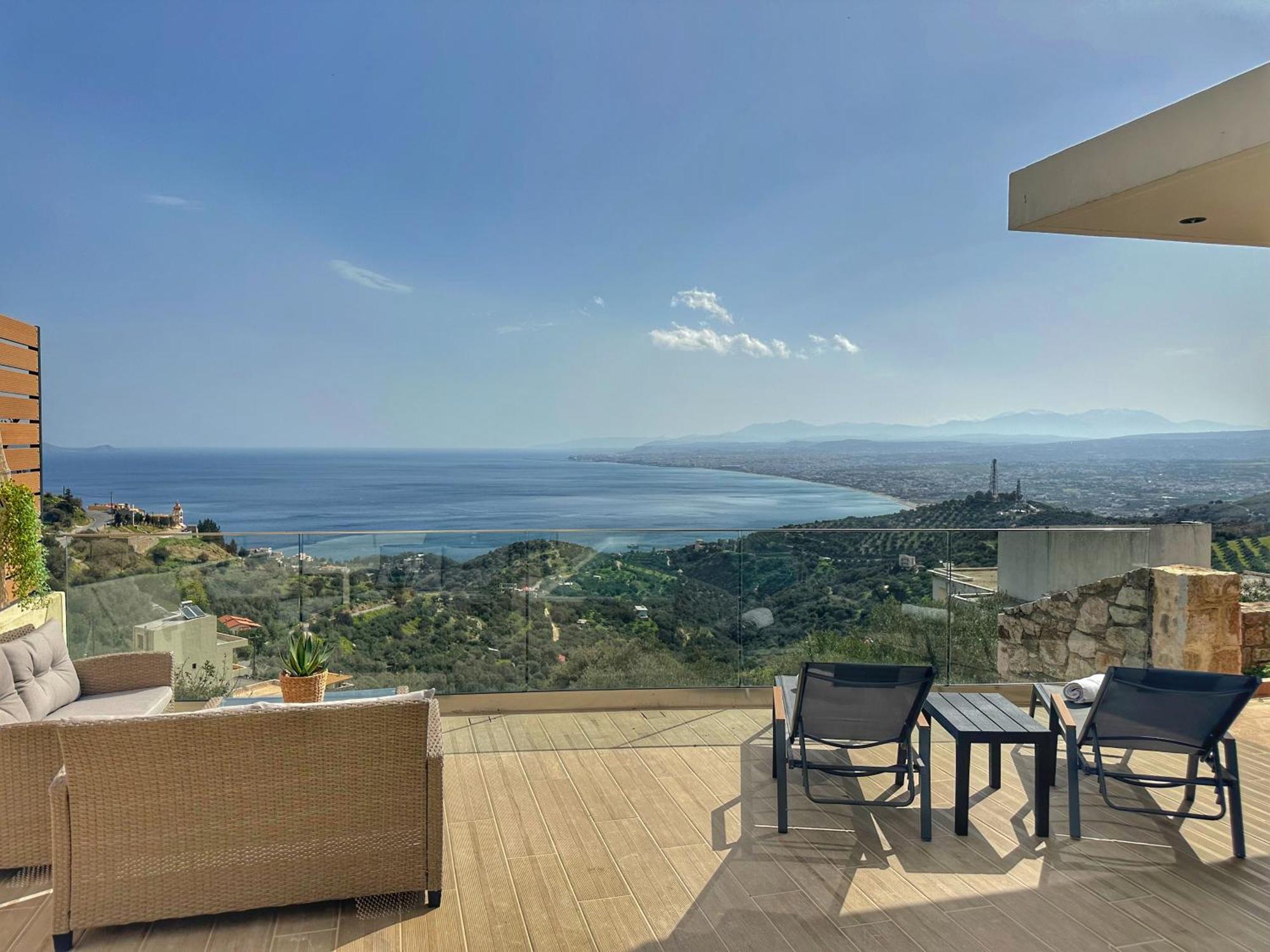 Villa Balcony, Cozy Villa With Amazing View Rodhiá Eksteriør bilde