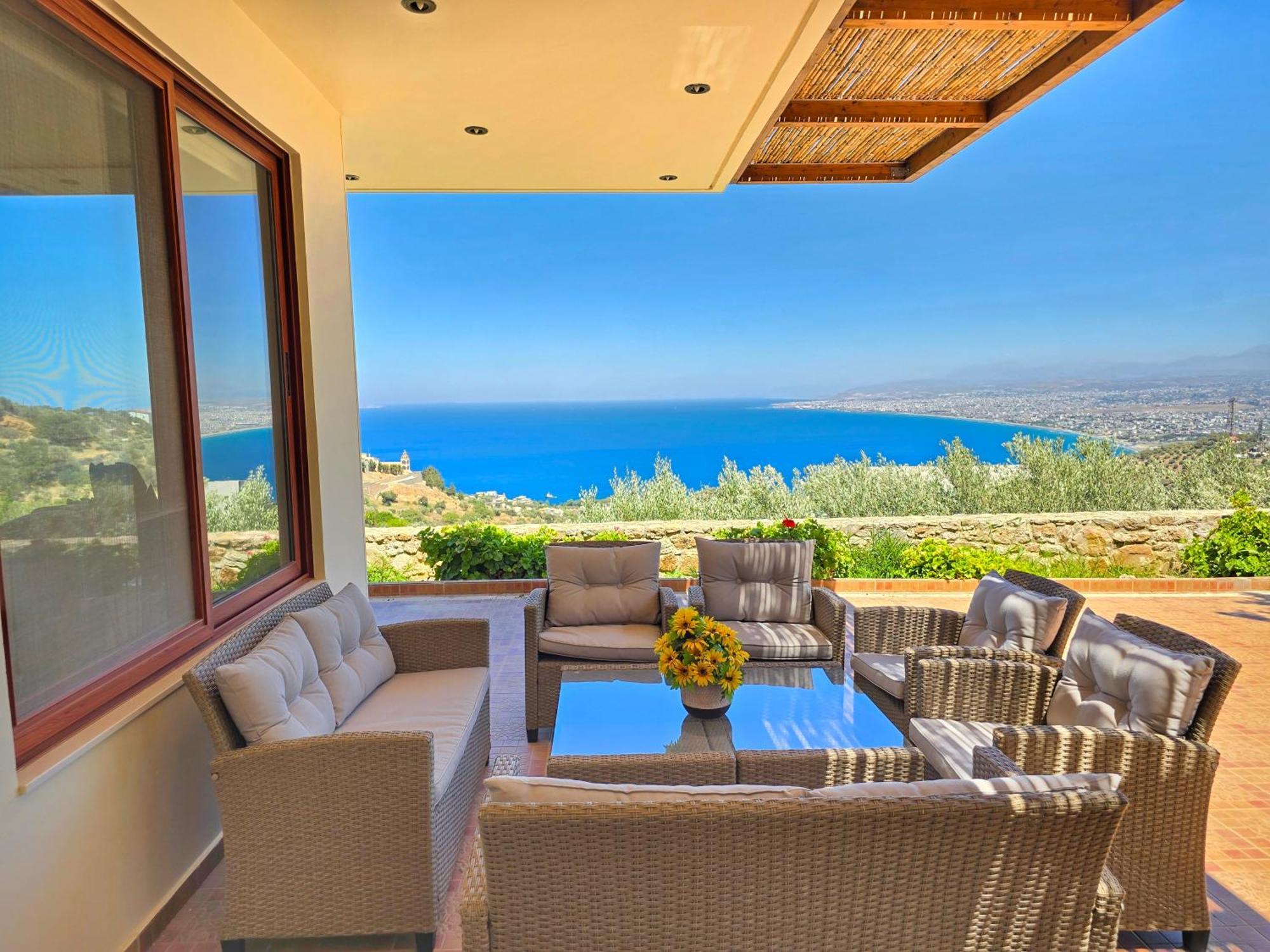 Villa Balcony, Cozy Villa With Amazing View Rodhiá Eksteriør bilde